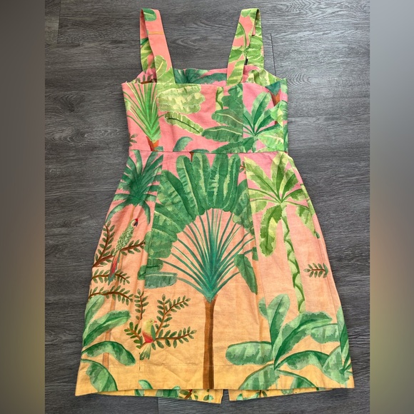 Anthropologie - Farm Rio Tropical Palm Mini Dress - Picture 8 of 8